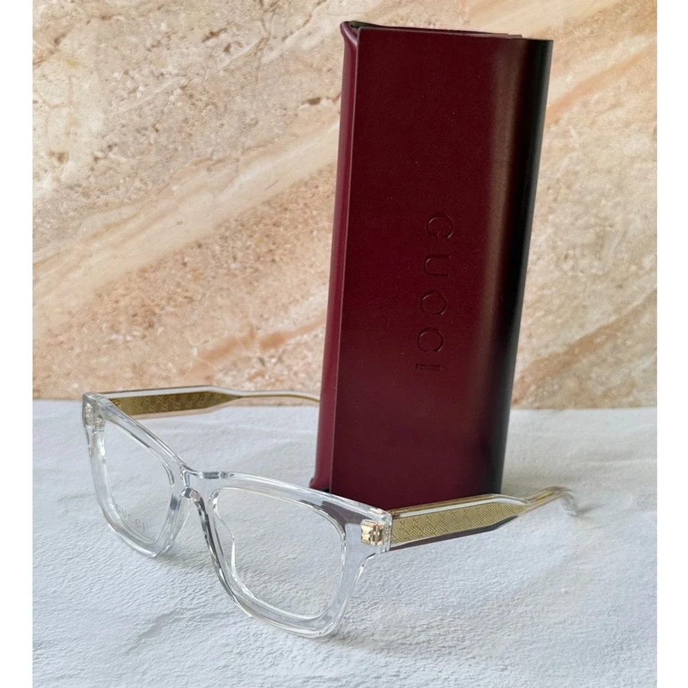 NEW Gucci GG2066O Transparent Clear Cat Eye Eyeglasses Frames